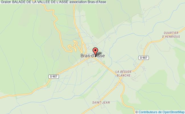 plan association Balade De La Vallee De L'asse Bras-d'Asse