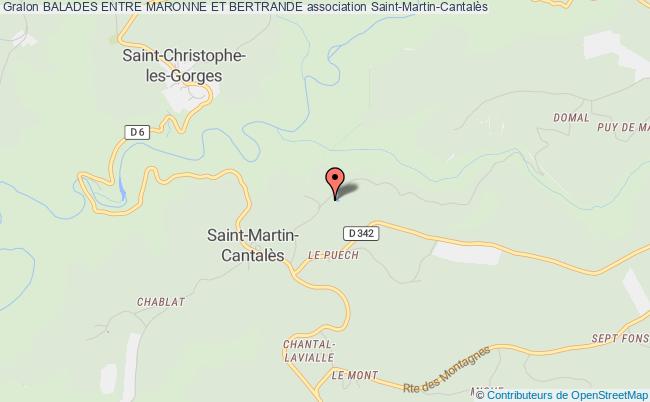 plan association Balades Entre Maronne Et Bertrande Saint-Martin-Cantalès