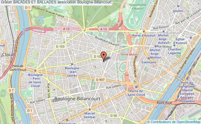plan association Balades Et Ballades Boulogne-Billancourt