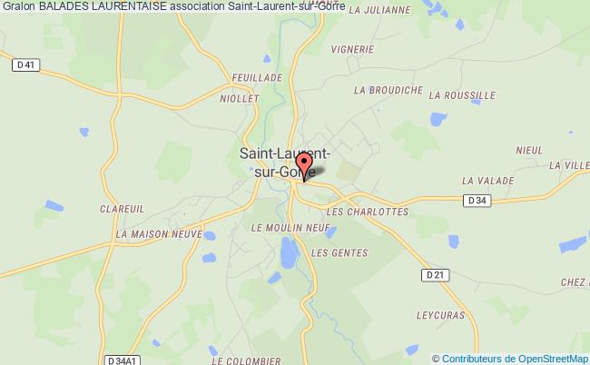 plan association Balades Laurentaise Saint-Laurent-sur-Gorre