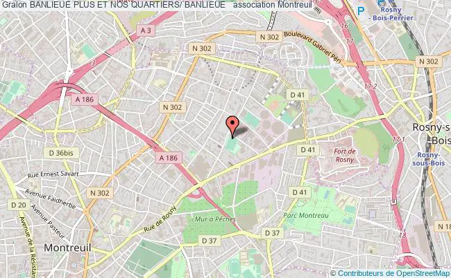 plan association Banlieue Plus Et Nos Quartiers/ Banlieue + Montreuil