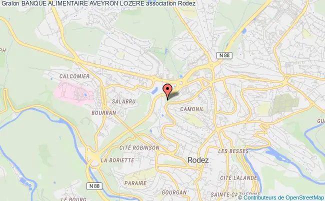 plan association Banque Alimentaire Aveyron Lozere Rodez