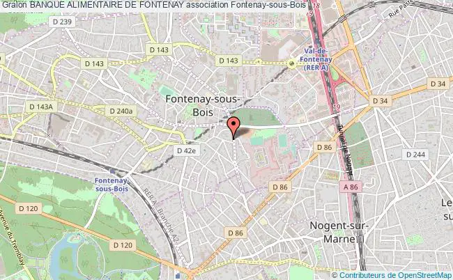 plan association Banque Alimentaire De Fontenay Fontenay-sous-Bois