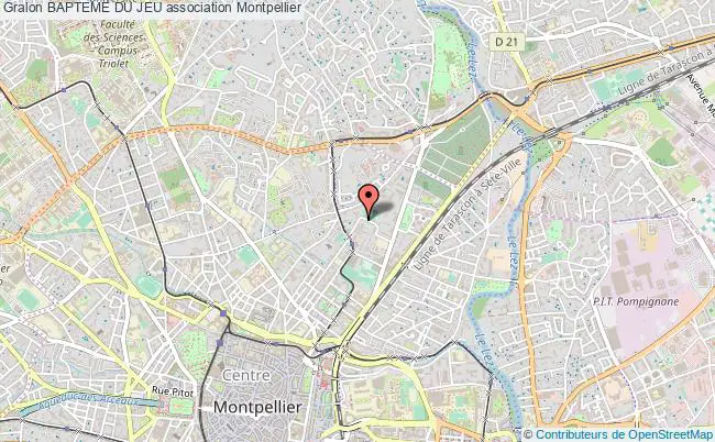 plan association Bapteme Du Jeu Montpellier