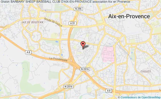 plan association Barbary Sheep Baseball Club D'aix-en-provence Aix-en-Provence