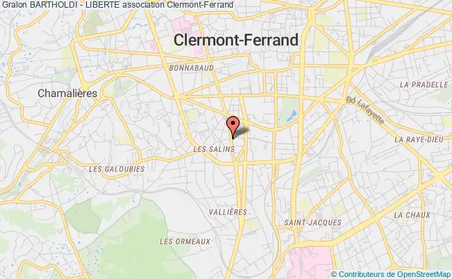 plan association Bartholdi - Liberte Clermont-Ferrand