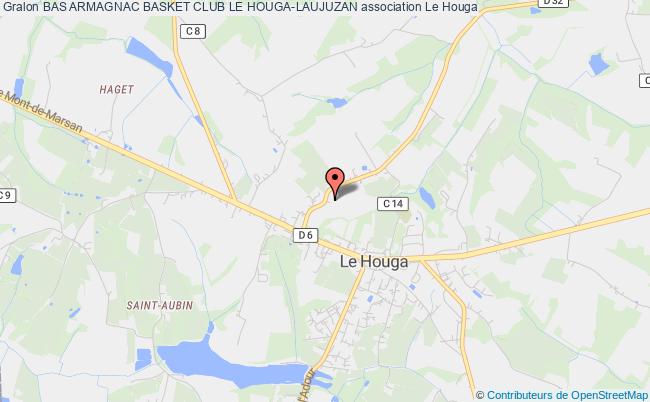 plan association Bas Armagnac Basket Club Le Houga-laujuzan Le Houga