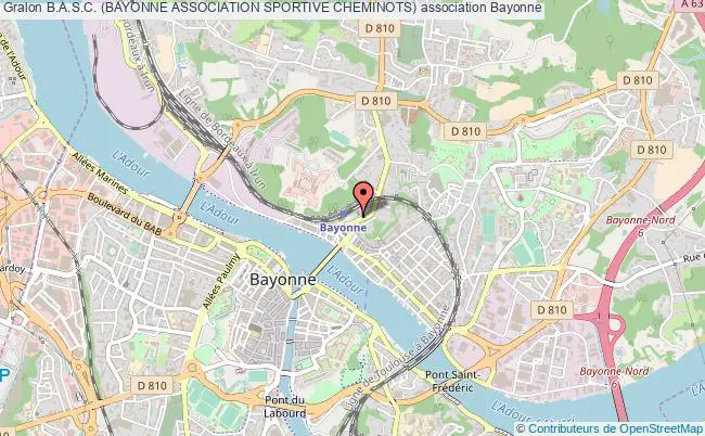 plan association B.a.s.c. (bayonne Association Sportive Cheminots) Bayonne