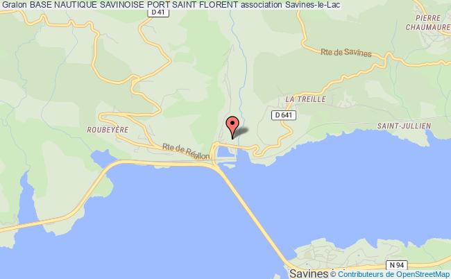 plan association Base Nautique Savinoise Port Saint Florent Savines-le-Lac