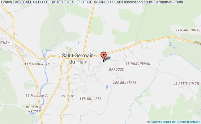 plan association Baseball Club De BaudriÈres Et St Germain Du Plain Saint-Germain-du-Plain