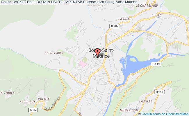 plan association Basket Ball Borain Haute-tarentaise Bourg-Saint-Maurice