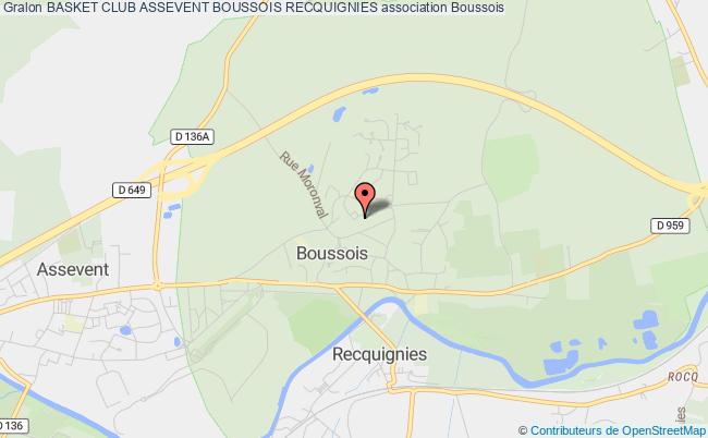 plan association Basket Club Assevent Boussois Recquignies Boussois