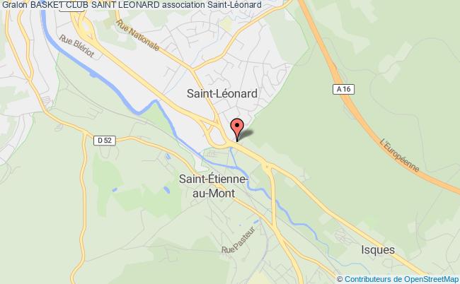 plan association Basket Club Saint Leonard Saint-Léonard