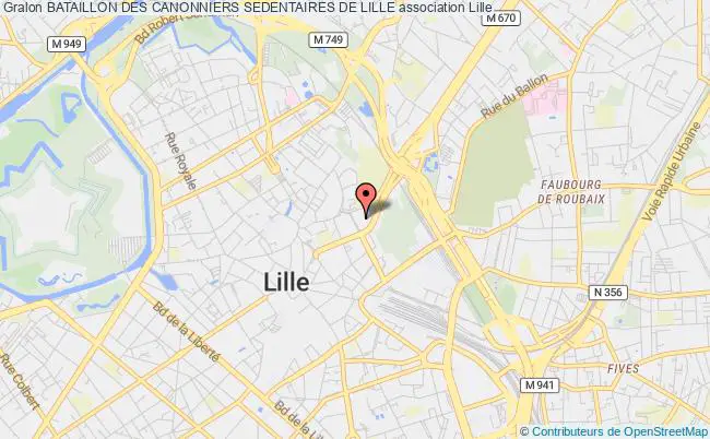 plan association Bataillon Des Canonniers Sedentaires De Lille Lille