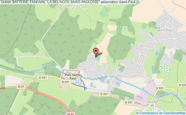plan association Batterie Fanfare "la Bel'note Saint-pauloise" Saint-Paul