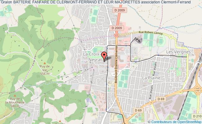 plan association Batterie Fanfare De Clermont-ferrand Et Leur Majorettes Clermont-Ferrand