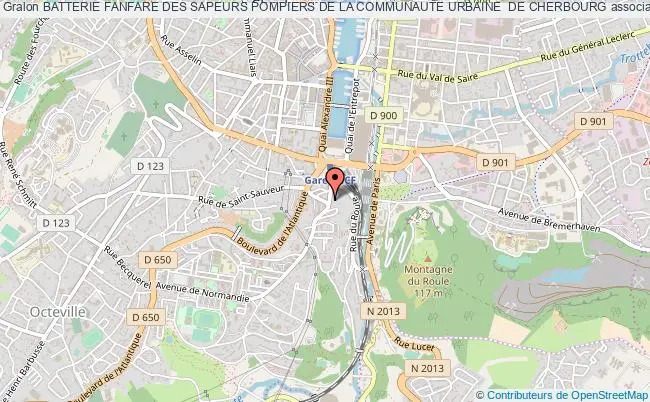 plan association Batterie Fanfare Des Sapeurs Pompiers De La Communaute Urbaine  De Cherbourg Cherbourg-Octeville