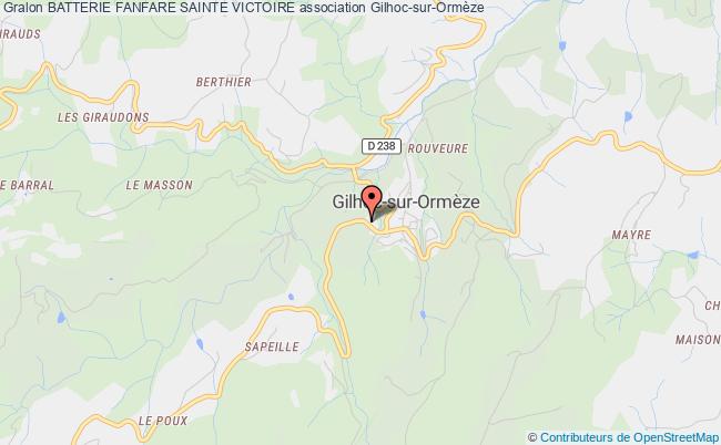 plan association Batterie Fanfare Sainte Victoire Gilhoc-sur-Ormèze