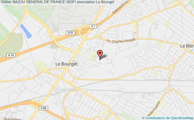 plan association Bazou General De France (bgf) Le Bourget