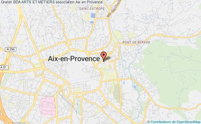 plan association Bda Arts Et MÉtiers Aix-en-Provence