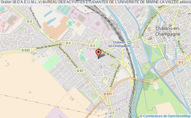 plan association (b.d.a.e U.m.l.v) Bureau Des Activites Etudiantes De L'universite De Marne-la-vallee Champs-sur-Marne