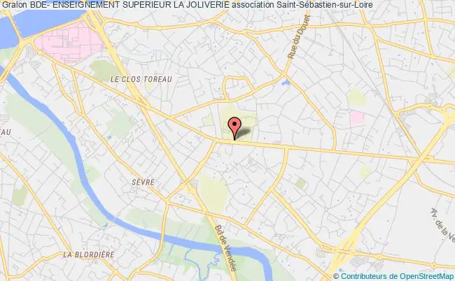 plan association Bde- Enseignement Superieur La Joliverie Saint-Sébastien-sur-Loire