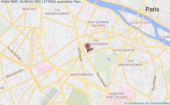 plan association Bde - Bureau Des Lettres Paris