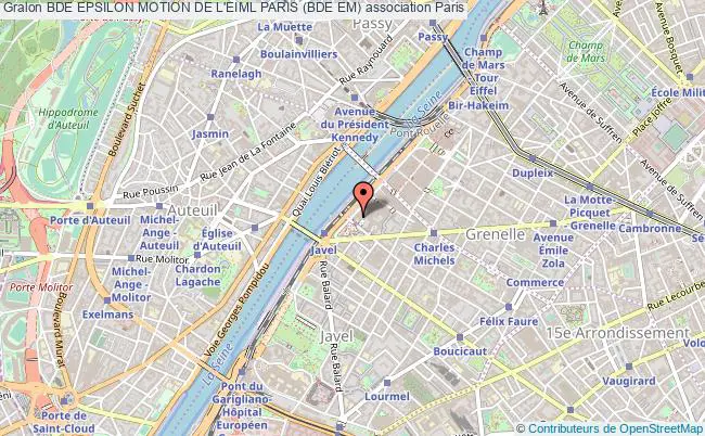 plan association Bde Epsilon Motion De L'eiml Paris (bde Em) Paris 15e