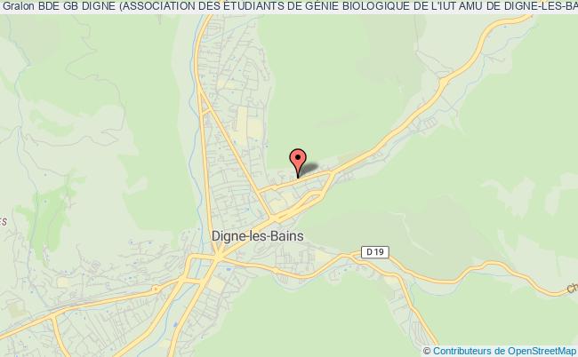 plan association Bde Gb Digne (association Des Étudiants De GÉnie Biologique De L'iut Amu De Digne-les-bains) Digne-les-Bains