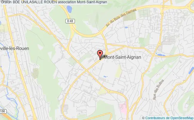 plan association Bde Unilasalle Rouen Mont-Saint-Aignan