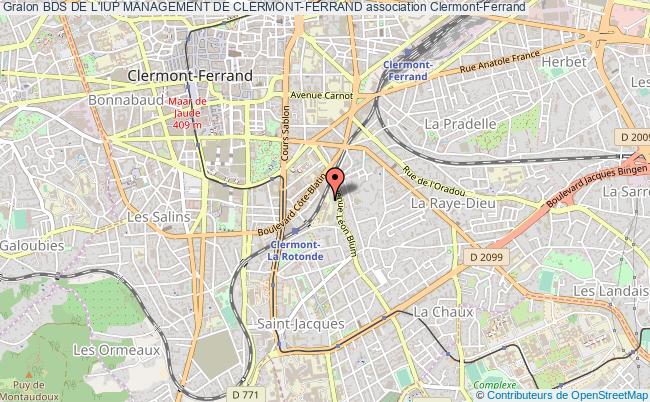 plan association Bds De L'iup Management De Clermont-ferrand Clermont-Ferrand