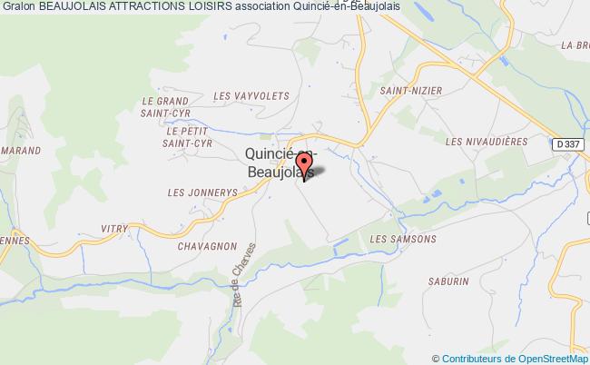 plan association Beaujolais Attractions Loisirs Quincié-en-Beaujolais