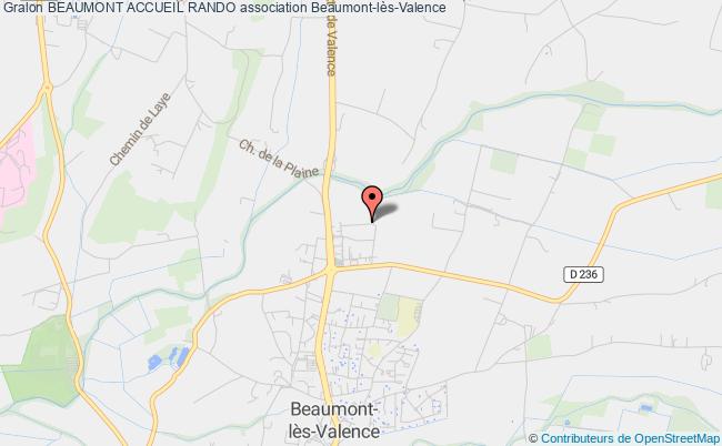 plan association Beaumont Accueil Rando Beaumont-lès-Valence