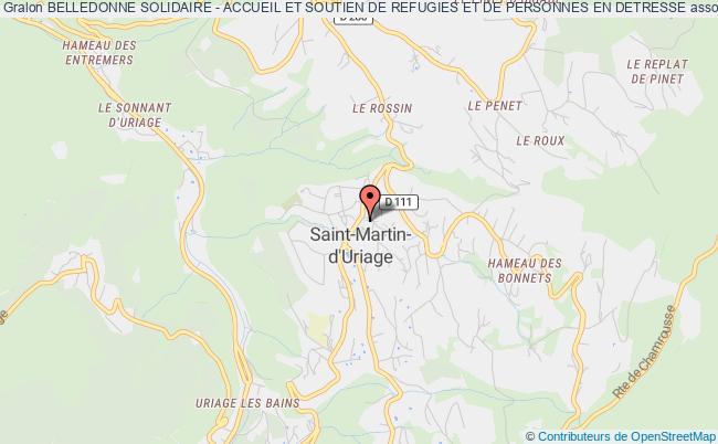 plan association Belledonne Solidaire - Accueil Et Soutien De Refugies Et De Personnes En Detresse Saint-Martin-d'Uriage