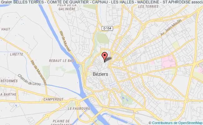 plan association Belles Terres - ComitÉ De Quartier - Capnau - Les Halles - Madeleine - St Aphrodise Béziers