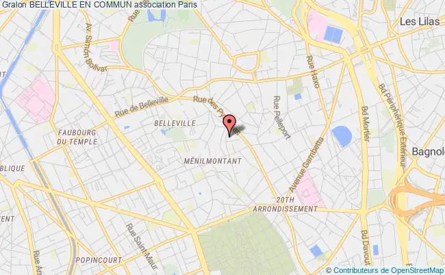 plan association Belleville En Commun PARIS