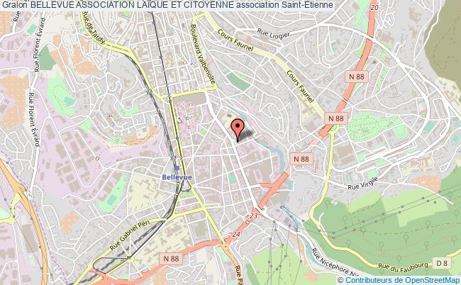 plan association Bellevue Association LaÏque Et Citoyenne Saint-Étienne