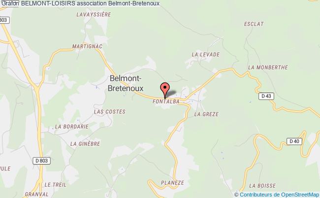 plan association Belmont-loisirs Belmont-Bretenoux
