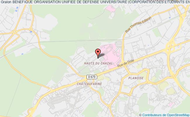 plan association Benefique Organisation Unifiee De Defense Universitaire (corporation Des Etudiants En Medecine De Besancon) Besançon