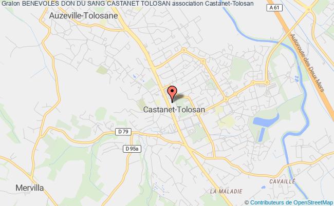 plan association Benevoles Don Du Sang Castanet Tolosan 