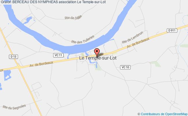 plan association Berceau Des Nympheas Temple-sur-Lot