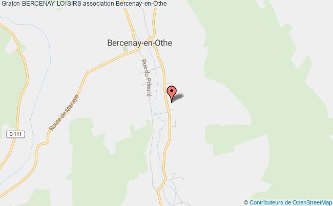 plan association Bercenay Loisirs Bercenay-en-Othe