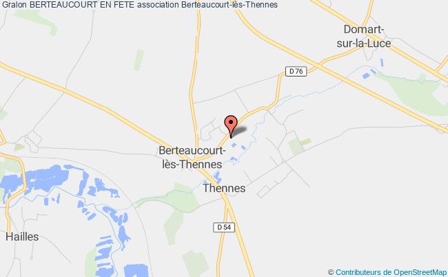 plan association Berteaucourt En Fete Berteaucourt-lès-Thennes