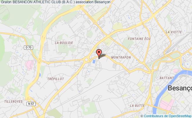 plan association Besancon Athletic Club (b.a.c.) Besançon