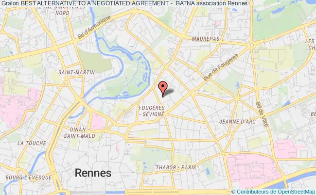 plan association Best Alternative To A Negotiated Agreement -  Batna Rennes