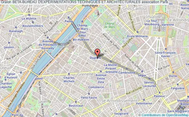 plan association Beta-bureau D'experimentations Techniques Et Architecturales Paris