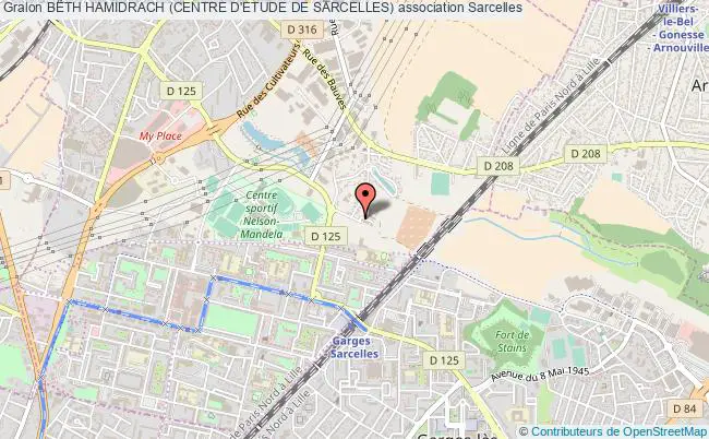 plan association Beth Hamidrach (centre D'etude De Sarcelles) Sarcelles