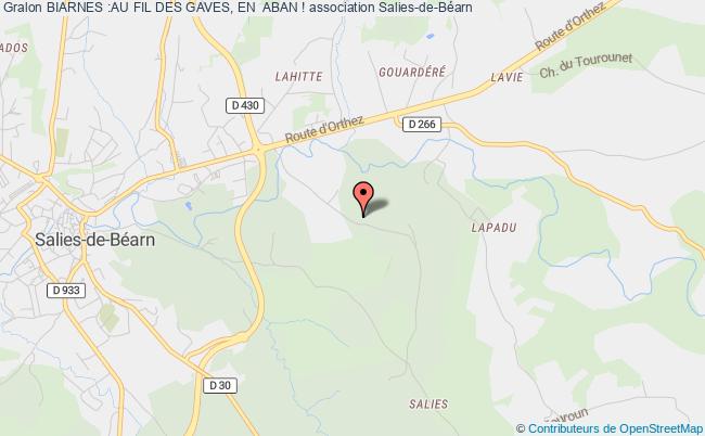 plan association Biarnes :au Fil Des Gaves, En  Aban ! Salies-de-Béarn