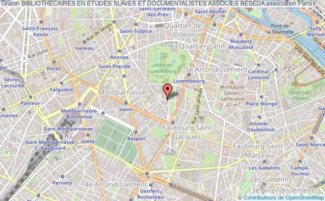 plan association Bibliothecaires En Etudes Slaves Et Documentalistes Associes Beseda Paris