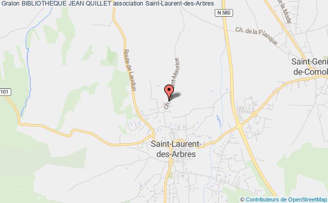 plan association Bibliotheque Jean Quillet Saint-Laurent-des-Arbres